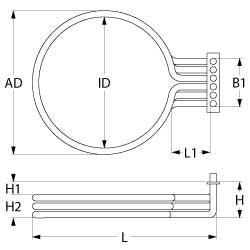 Umluftheizkörper für Kombidämpfer (6.000 W / 230 V)