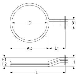 Umluftheizkörper für Kombidämpfer (8.000 W / 400 V, Hersteller: Electrolux u.a.)